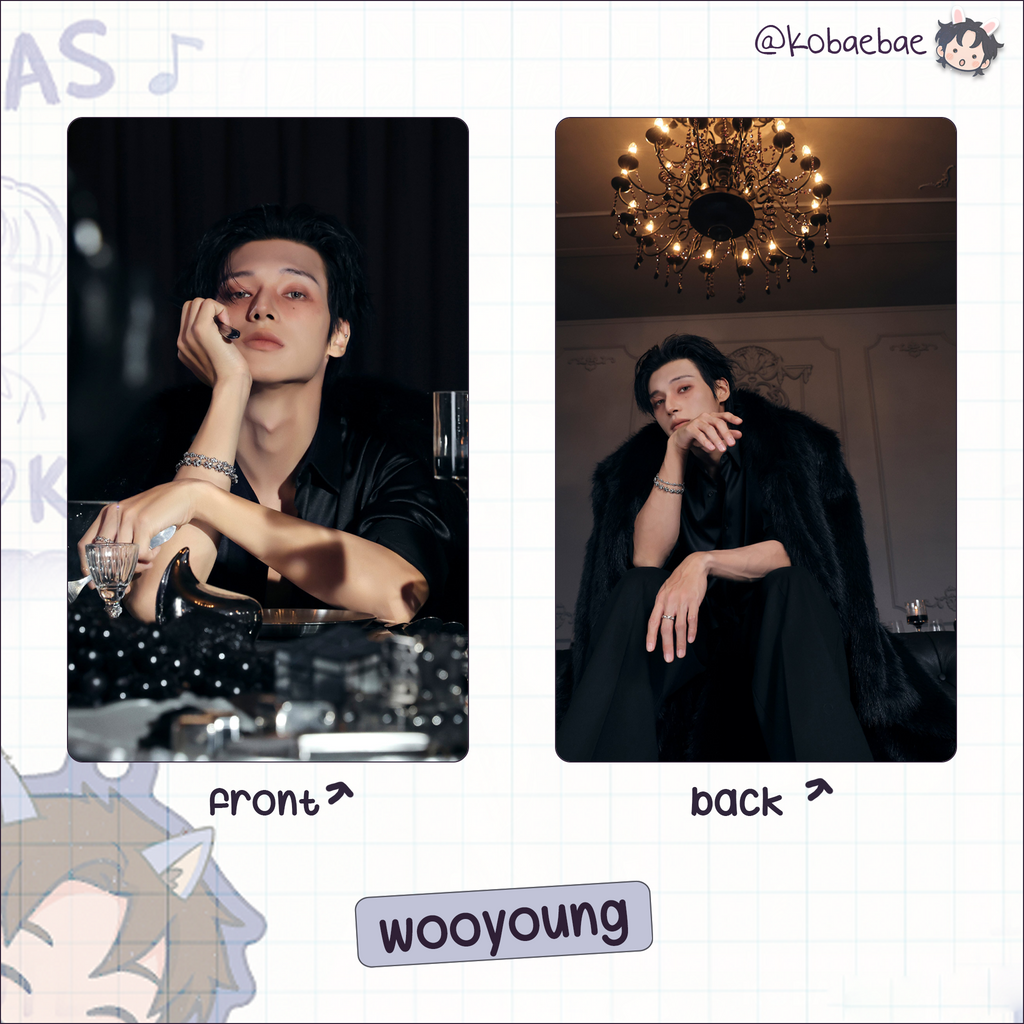 Ateez (Atz) - Golden H. 4 -  Handmade photocards kpop inspired - Double side set 2