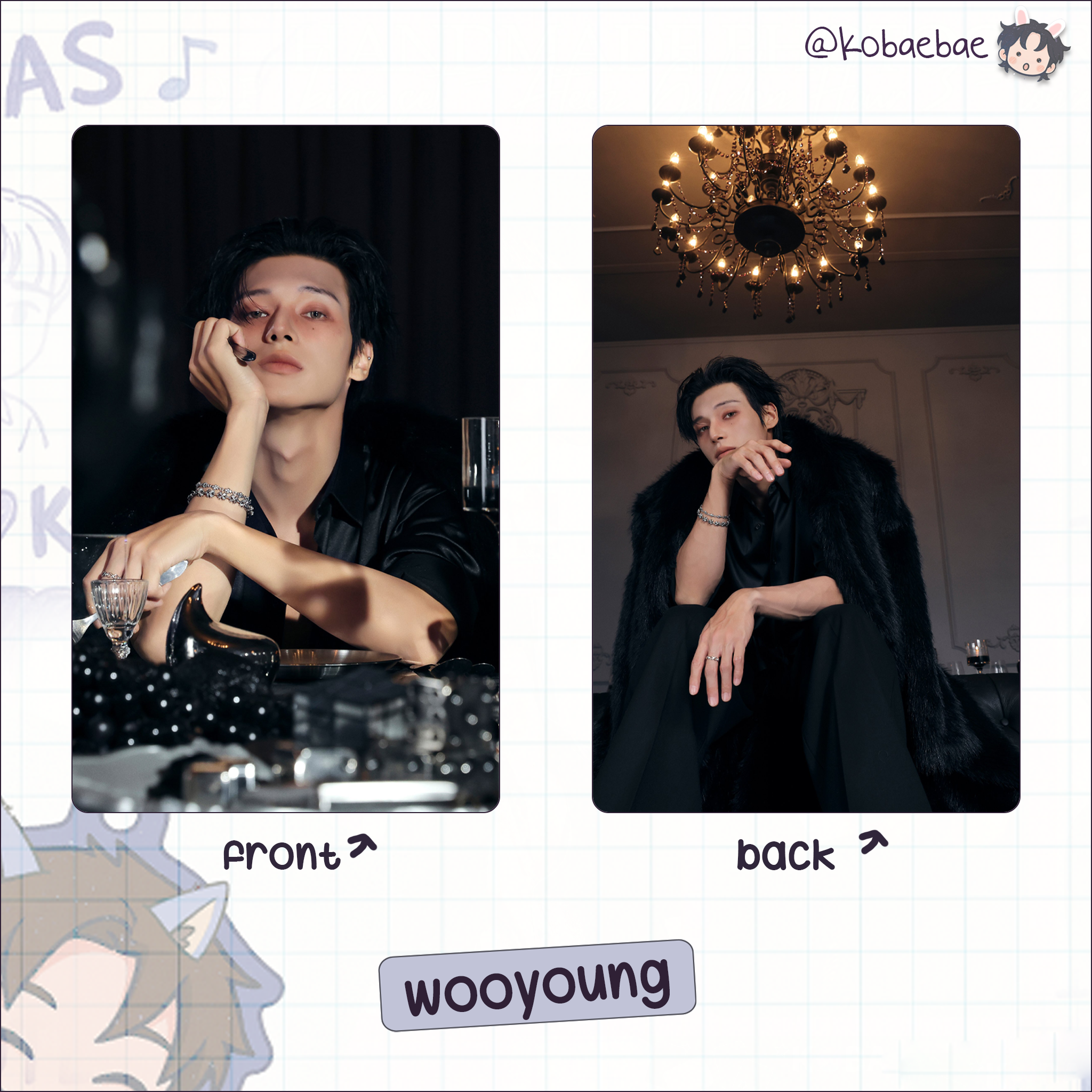 Ateez (Atz) - Golden H. 4 -  Handmade photocards kpop inspired - Double side set 2