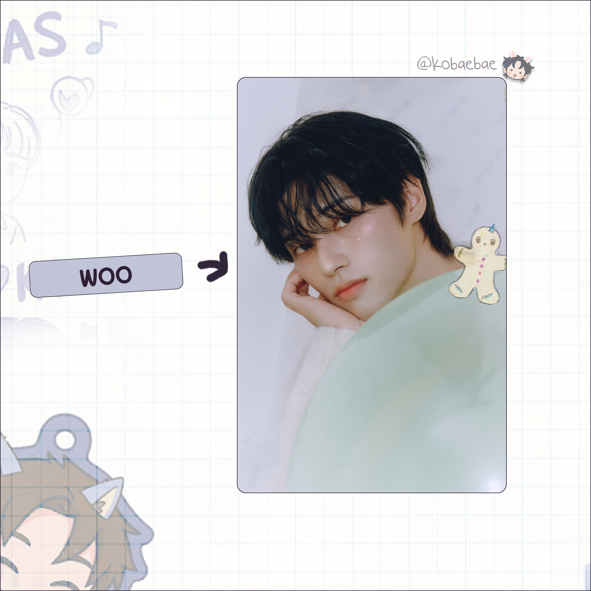 Ateez (Atz) - Party Shop -  Handmade photocards kpop inspired - Bias set