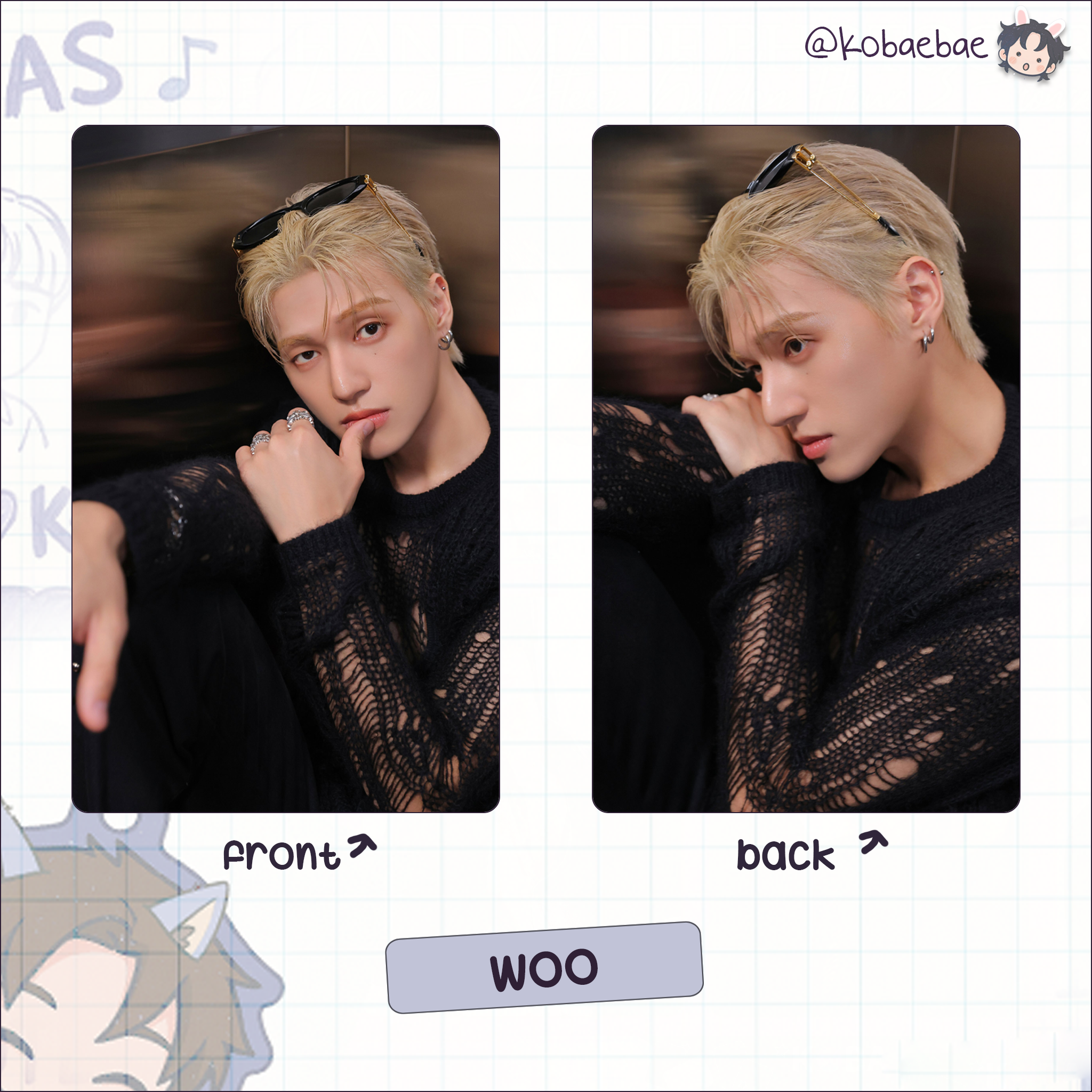 Atz - Golden H. 3 -  Handmade photocards kpop inspired - Double set 2