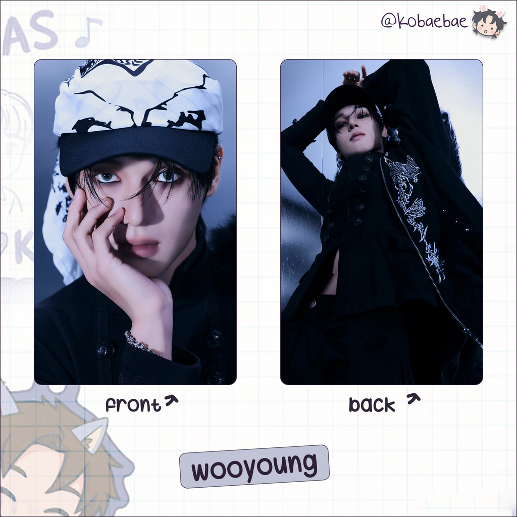 Ateez (Atz) - Golden H. 4 -  Handmade photocards kpop inspired - Double side set 3