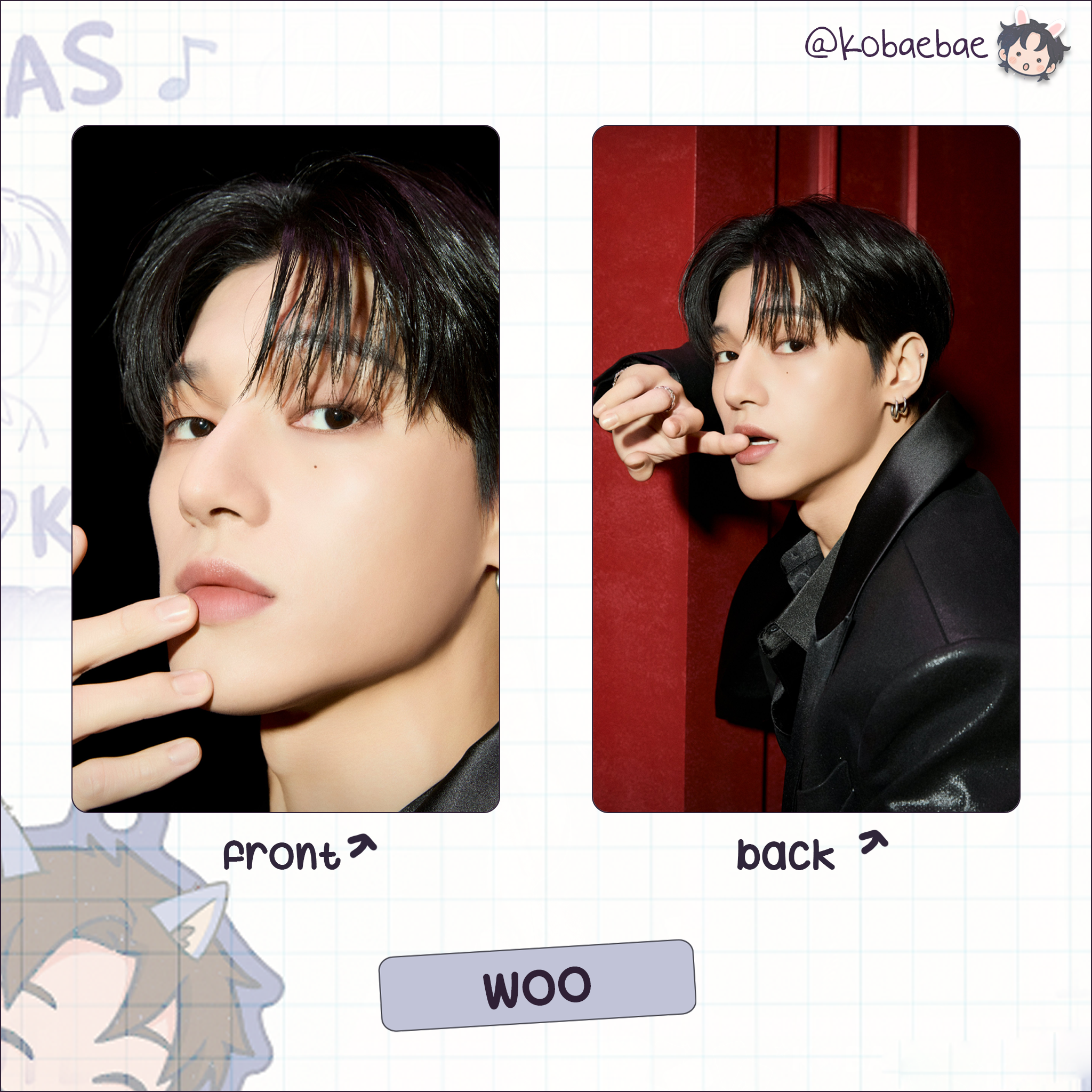 Atz - In your fantasy -  Handmade photocards kpop inspired - Double bias set 2