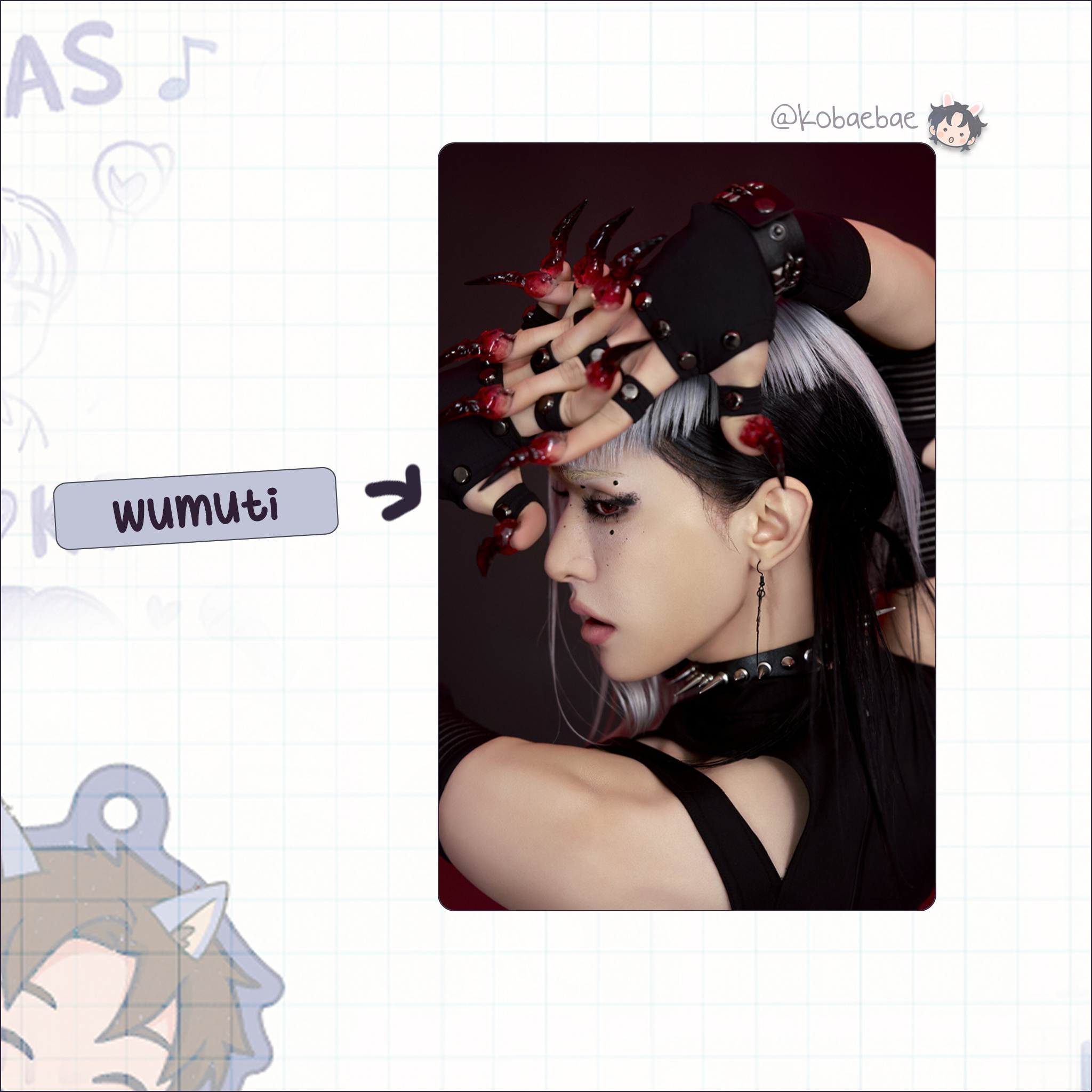 Xlov - 2nd Mini Album handmade photocards kpop inspired - Set 3