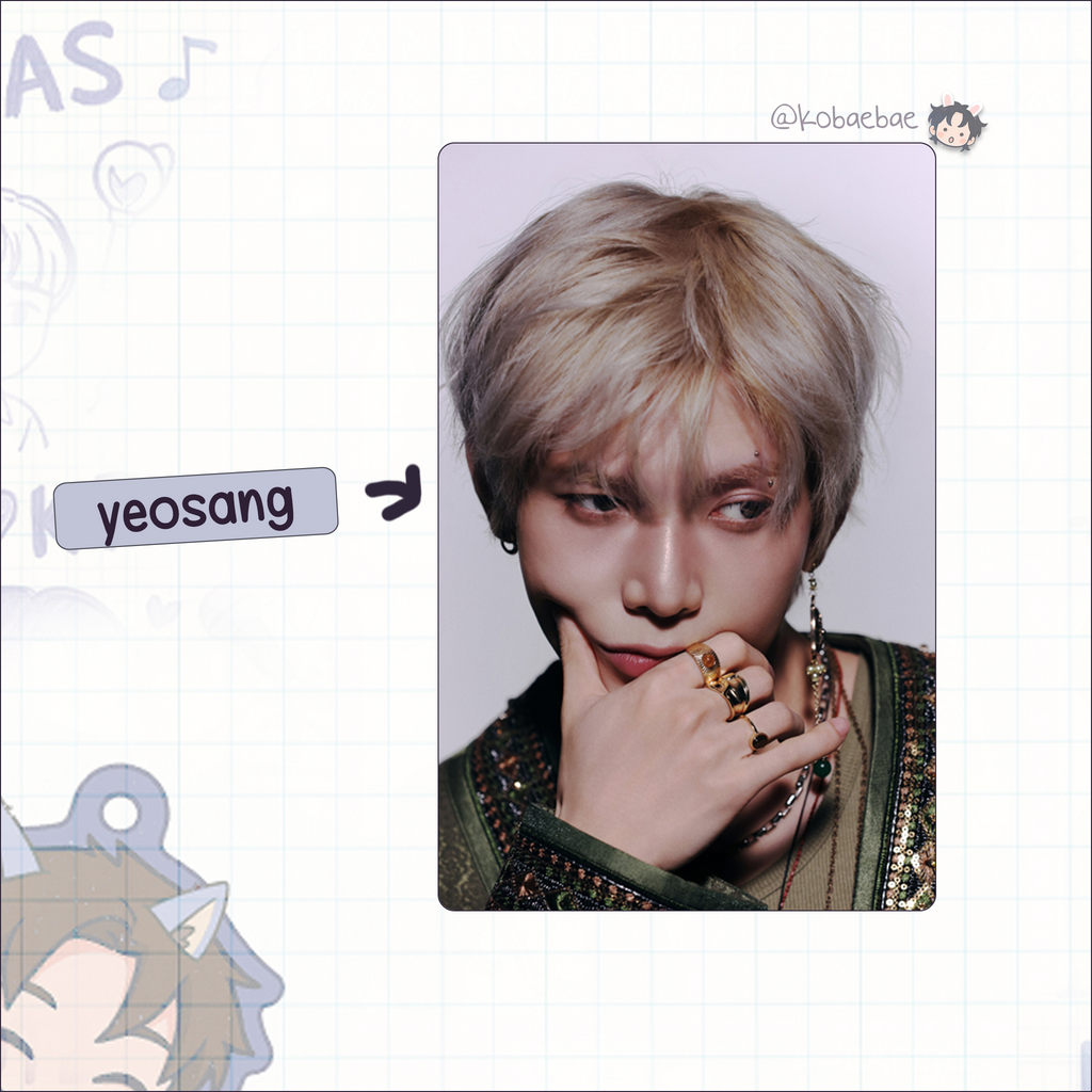 Ateez - G.H. 5 handmade photocards kpop inspired - set 2