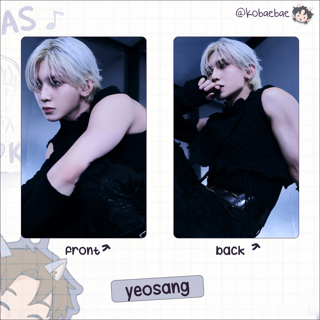 Ateez (Atz) - Golden H. 4 -  Handmade photocards kpop inspired - Double side set 3