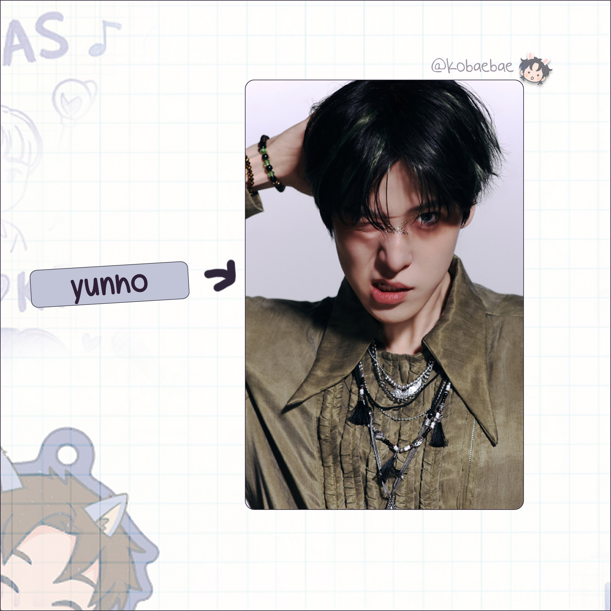 Ateez - G.H. 5 handmade photocards kpop inspired - set 2