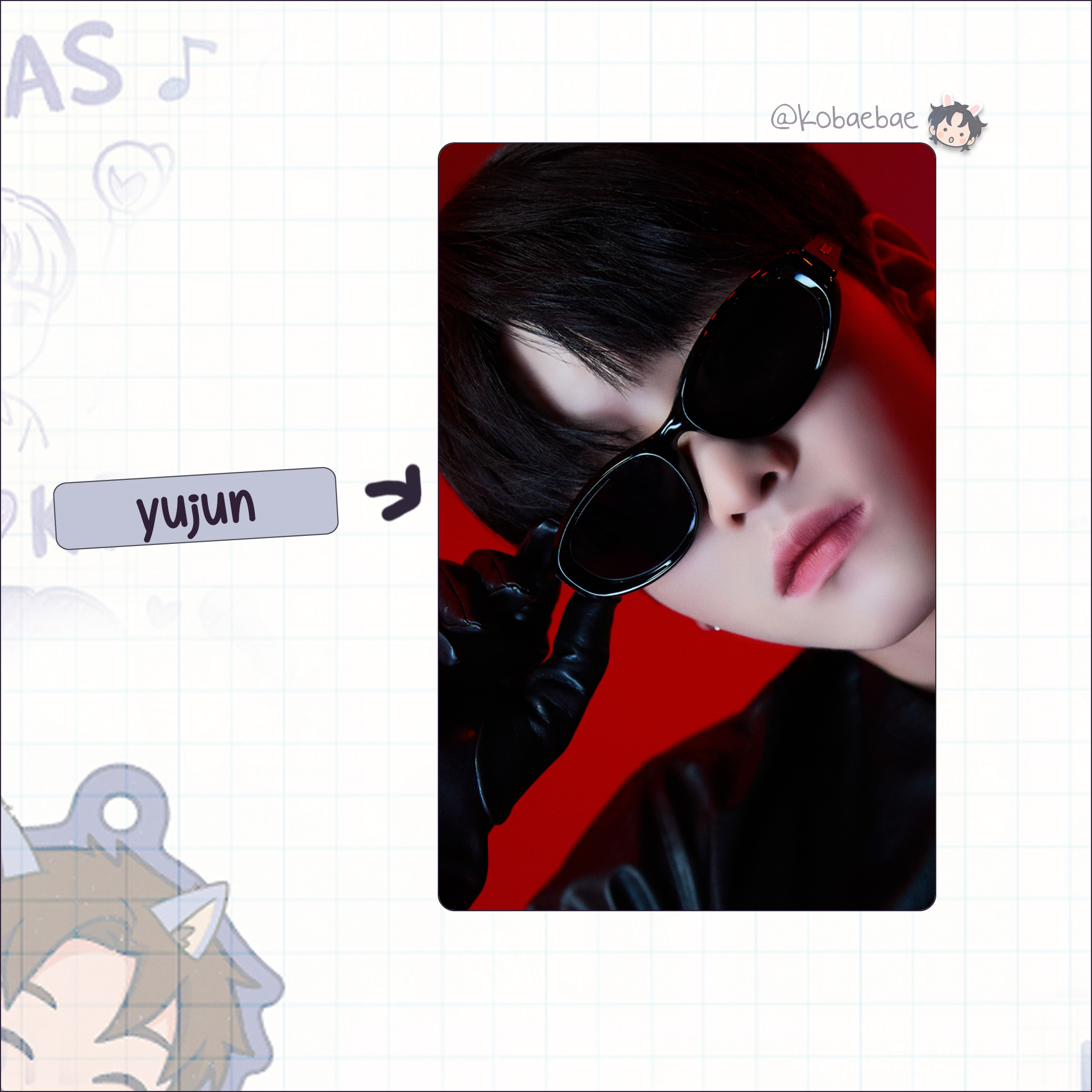 Xkrs - Watch Out handmade photocards kpop inspired - Set X Bias