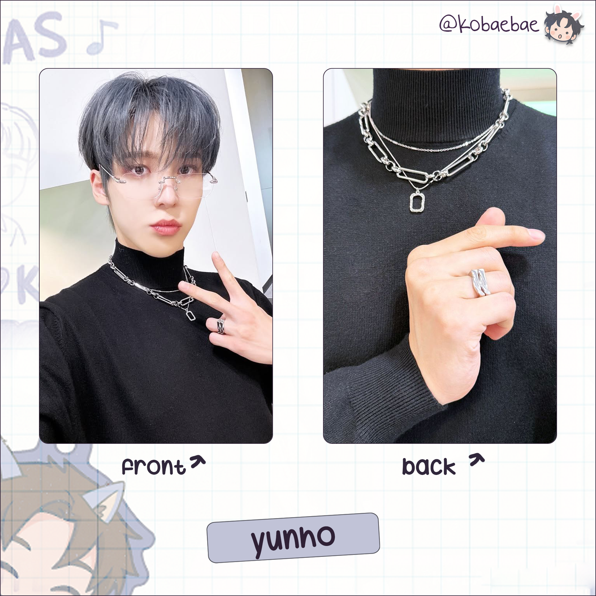 Atz - Teez Ray Handmade photocards kpop inspired - Double sideset