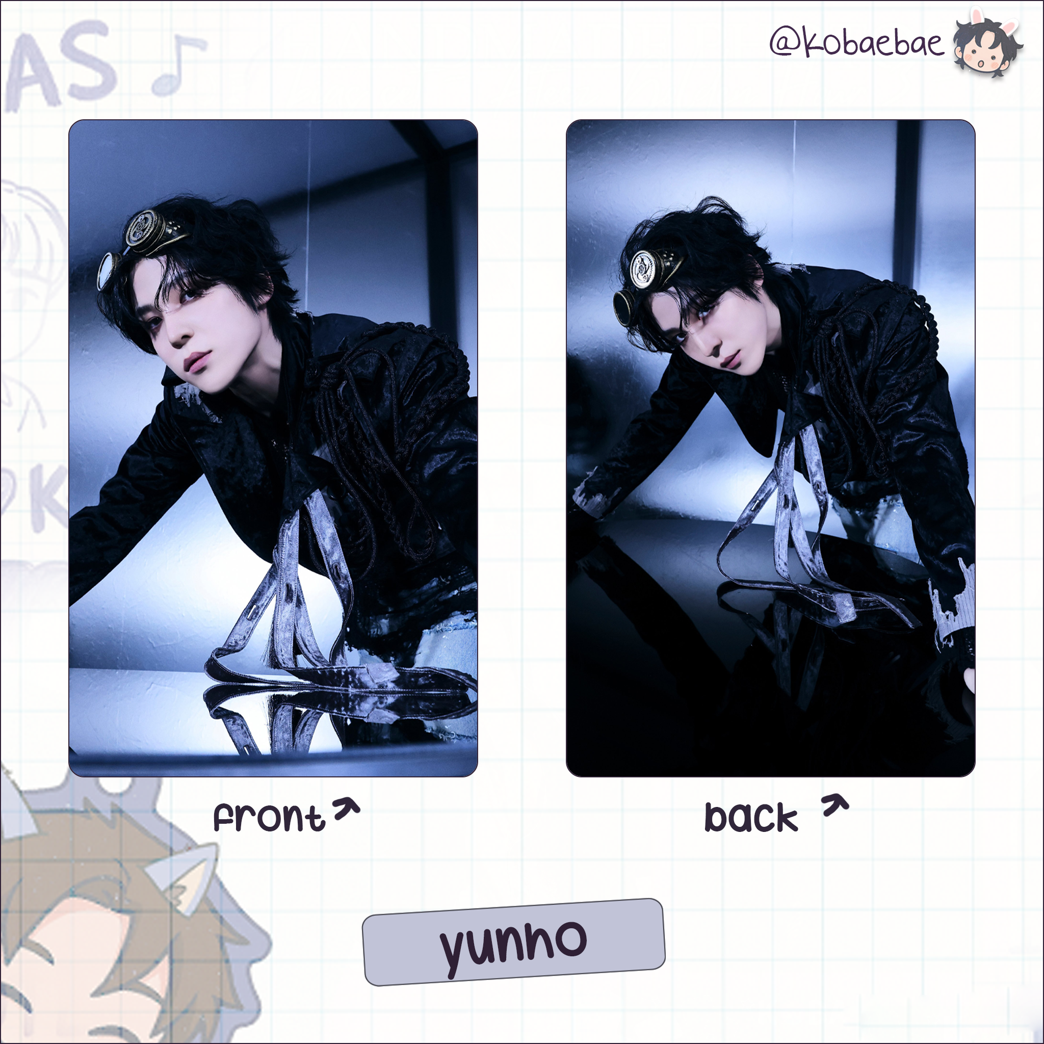 Ateez (Atz) - Golden H. 4 -  Handmade photocards kpop inspired - Double side set 3